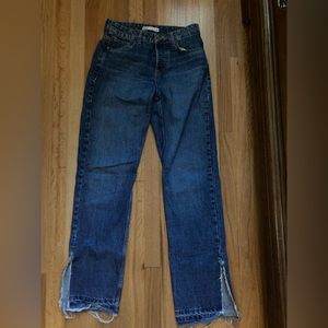 High Waisted, Split Ankle Denim